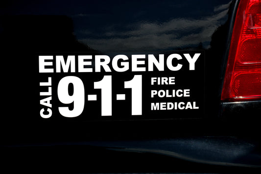 CALL 911 Fire, Police, Medical Decal | 2 Set